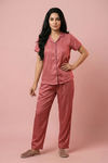 Zivame Satin Pyjama Set - Dusty Rose — thumbnail 2
